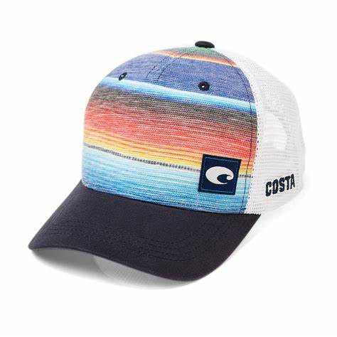 Costa Caps - Baja Stripe Trucker - Blue - Billy's Western Wear