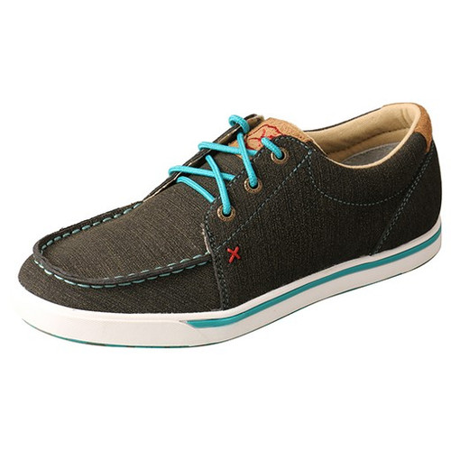 Twisted X Women's Casuals - Kicks Collection - Charcoal / Turquoise Twisted X Women's Casuals - Kicks Collection - Charcoal / Turquoise