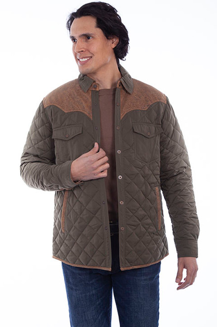 Scully Men's Jacket - Quilted - Yellowstone Series Attire - Olive Scully Men's Jacket - Quilted - Yellowstone Series Attire - Olive