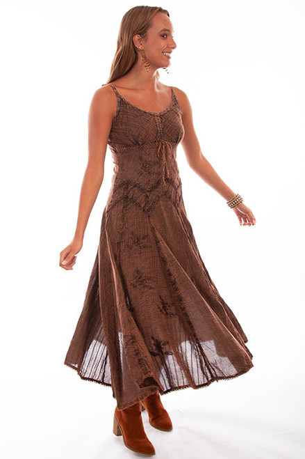 Scully Women's Dress - Honey Creek Collection - Spaghetti Strap / Long Rayon - Copper Scully Women's Dress - Honey Creek Collection - Spaghetti Strap / Long Rayon - Copper