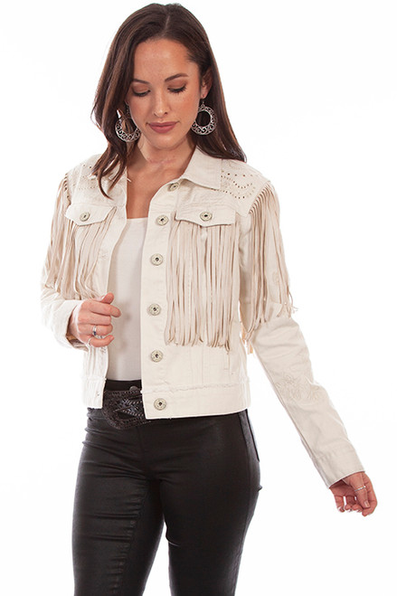 Scully Women's Jacket - Honey Creek Collection - Fringe Jean - Off White Scully Women's Jacket - Honey Creek Collection - Fringe Jean - Off White