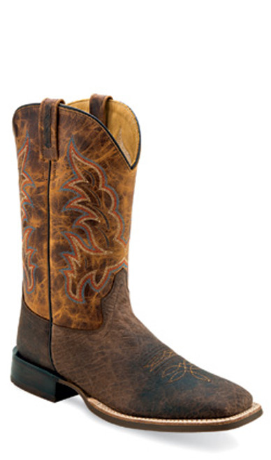 Jama Old West Men's Boots - 9" Pull On - Brown / Tan