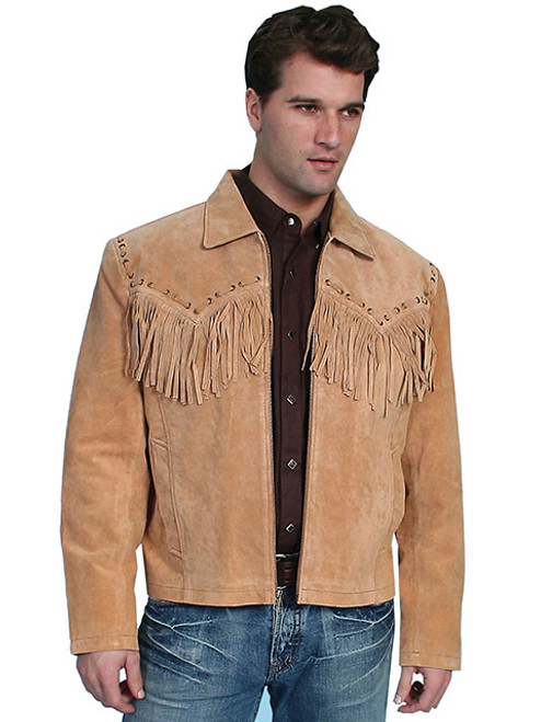 Scully Men's Jacket - Boar Fringe - Bourbon Scully Men's Jacket - Boar Fringe - Bourbon