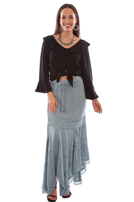 Scully Women's Skirt - Honey Creek Collection - Long Rayon - Grey Scully Women's Skirt - Honey Creek Collection - Long Rayon - Grey
