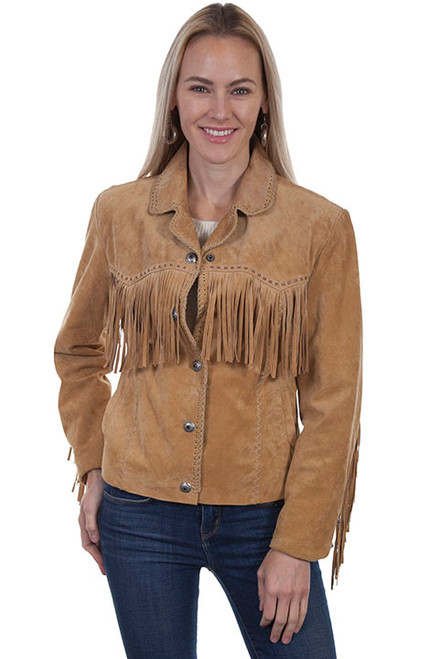 Scully Women's Jacket - Leather / Suede Fringe - Old Rust # 126 Scully Women's Jacket - Leather / Suede Fringe - Old Rust # 126