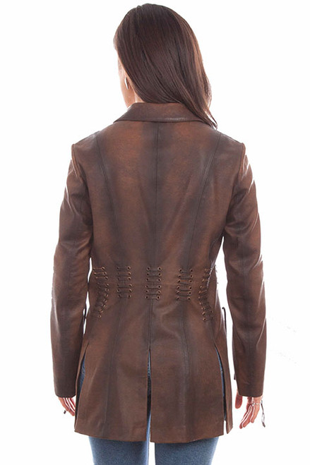 Scully Women's Jacket - Laced long - Vintage Brown - Billy's