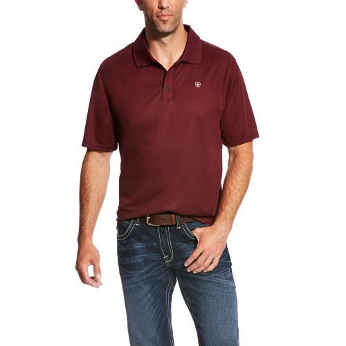 Ariat Men's TEK Polo - Maroon Ariat Men's TEK Polo - Maroon