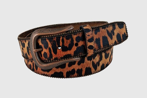 Gem Dandy Accessories - Roper Belt - Leopard Print - Tan Gem Dandy Accessories - Roper Belt - Leopard Print - Tan