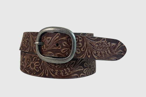 Gem Dandy Accessories - Cowgirls Rock Belt - Genuine Leather / Buffalo Hand Tooled - Brown Gem Dandy Accessories - Cowgirls Rock Belt - Genuine Leather / Buffalo Hand Tooled - Brown