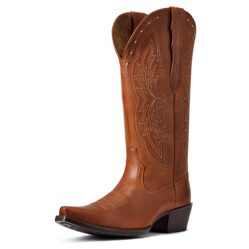 Ariat Women's Boots - Heritage X Toe Elastic Wide Calf Western - Treasured Tan Ariat Women's Boots - Heritage X Toe Elastic Wide Calf Western - Treasured Tan