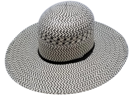Biggar Straw Hat - Zig Zag - Ivory / Black