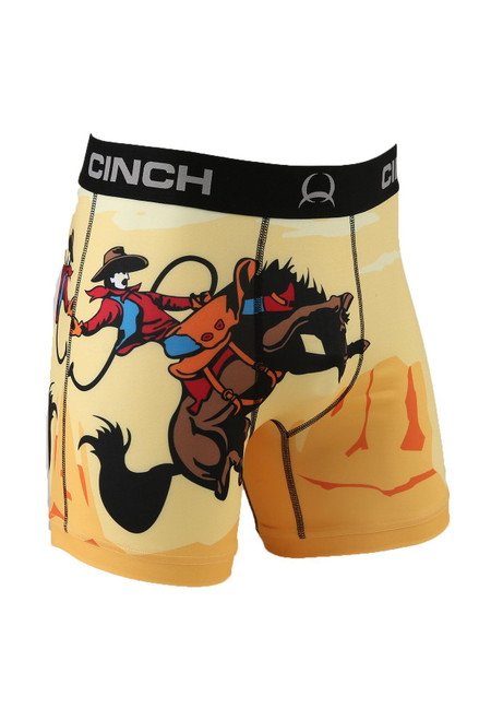 Cinch Men's Underwear - Bucking Bronc Print -  6" Boxers