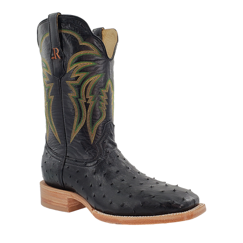 R Watson Men's Boots - RW4507 - Black FQ Ostrich R Watson Men's Boots - RW4507 - Black FQ Ostrich