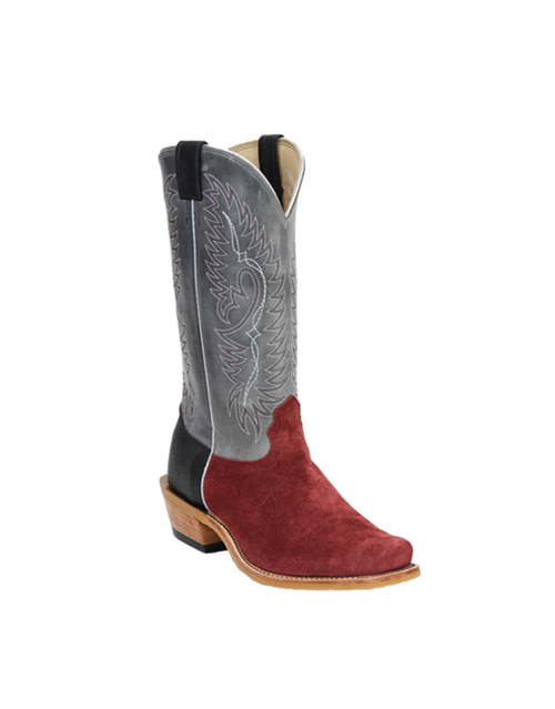 Fenoglio Men's Boots - Burgundy Roughout w/ Blue Eagle Fenoglio Men's Boots - Burgundy Roughout w/ Blue Eagle
