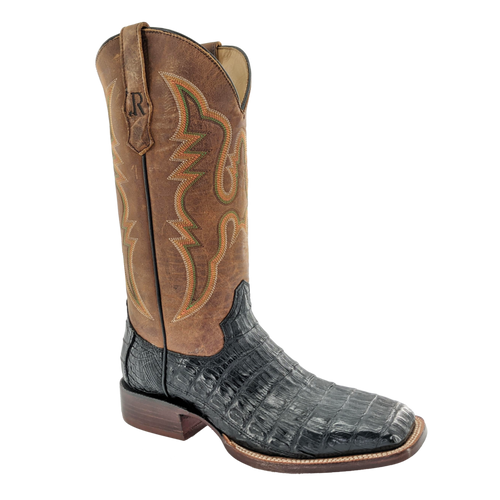 R Watson Men's Boots - RW3000 Black Caiman Tail - Billy's Western Wear