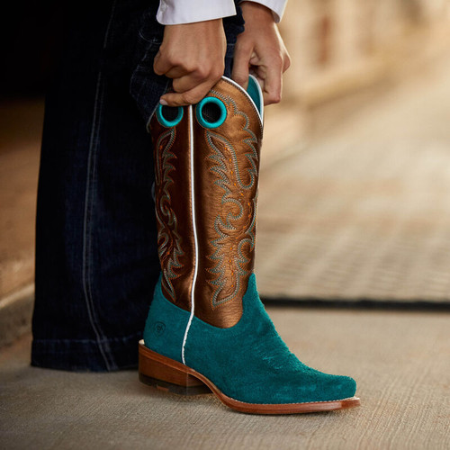 Ariat Women's Boots - Futurity Boon Western - Ancient Turquoise