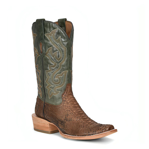 Corral Men's Boots - Python - Light Brown / Dark Green Corral Men's Boots - Python - Light Brown / Dark Green