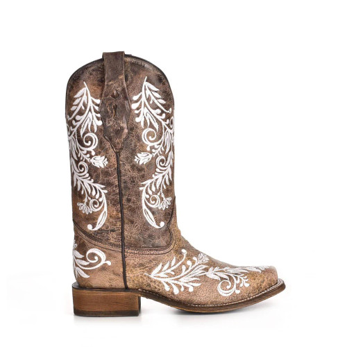 Corral Women's Boots Distressed Brown Glow In The Dark