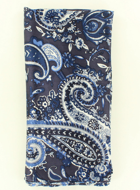 M & F Western Products - 100% Silk Wild Rags - Blue Paisley - 42x42 M & F Western Products - 100% Silk Wild Rags - Blue Paisley - 42x42