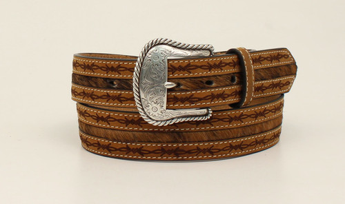 Nocona by M & F Western Products Men's Accessories - Calf Hair Belt - Tan Nocona by M & F Western Products Men's Accessories - Calf Hair Belt - Tan