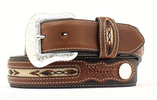 Nocona by M & F Western Products Men's Accessories - Top Hand Aztec Belt - Black Nocona by M & F Western Products Men's Accessories - Top Hand Aztec Belt - Black