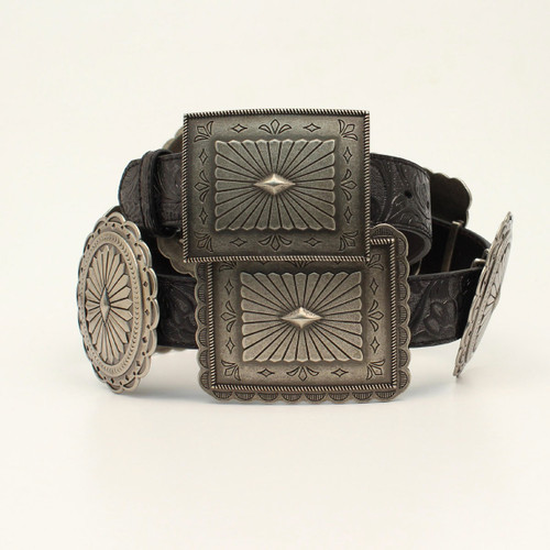 Gem Dandy Accessories - G Bar D Belt - Genuine Leather / Rustic Ostrich  Print - Tan - Billy's Western Wear