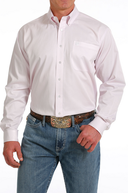 Cinch Men's Shirt - Stripe - Pink / White Cinch Men's Shirt - Stripe - Pink / White