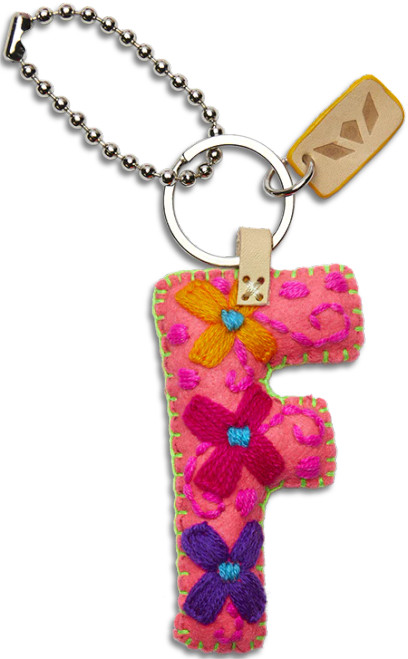 Consuela Accessories - Letter Charm - F - Pink