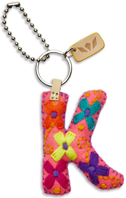 Consuela Accessories - Letter Charm - K - Pink