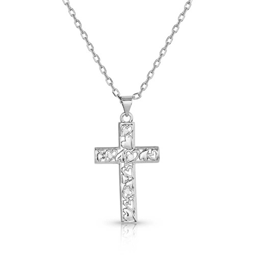 Montana Silversmith Accessories - Heartfelt Faith Cross Necklace Montana Silversmith Accessories - Heartfelt Faith Cross Necklace