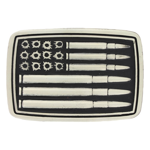 Montana Silversmith Accessories - Silver Bullet Flag Attitude Buckle Montana Silversmith Accessories - Silver Bullet Flag Attitude Buckle