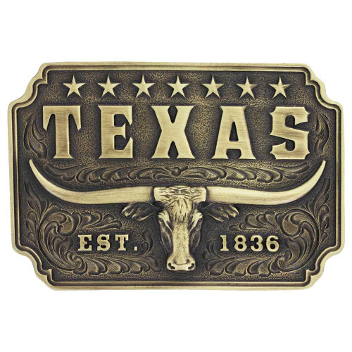 Montana Silversmith Accessories - Classic Texas Longhorn Attitude Buckle Montana Silversmith Accessories - Classic Texas Longhorn Attitude Buckle