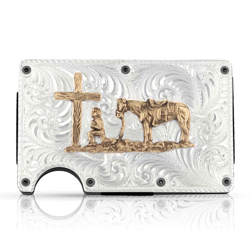 Montana Silversmith Accessories - Credit Card & Cash Case with Praying Cowboy