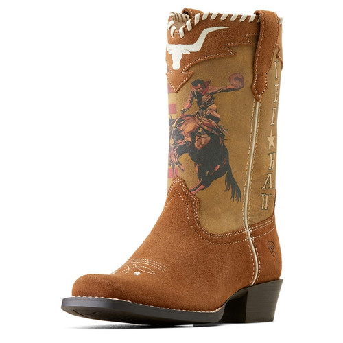 Ariat Kids Boots - Futurity Rodeo Quincy / Chestnut Suede