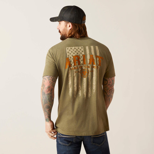 Ariat Men's Shirt - Western Vertical Flag T-Shirt Ariat Men's Shirt - Western Vertical Flag T-Shirt