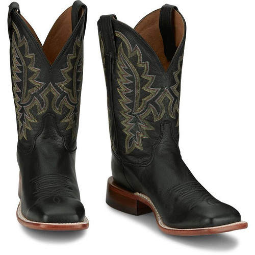 Justin Men's Boots - Bent Rail Poston - Jet Black - Billy's