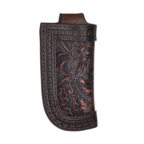 Justin by Trenditions Men's Accessories - Knife Sheath - Genuine Leather Tooled W/ Embossed Edge Justin by Trenditions Men's Accessories - Knife Sheath - Genuine Leather Tooled W/ Embossed Edge