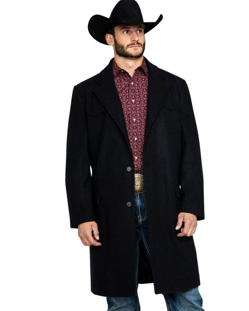 Cripple Creek Men's Apparel - Wool Melton Overcoat - Concealed Carry - Black Cripple Creek Men's Apparel - Wool Melton Overcoat - Concealed Carry - Black