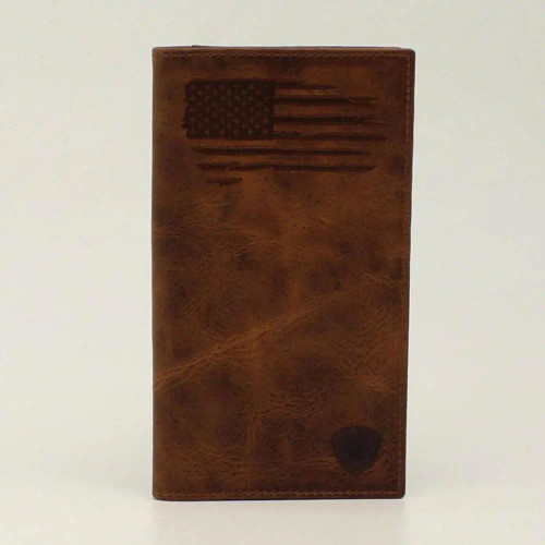 Ariat by M & F Accessories - Rodeo Wallet - Distressed Stitched USA Flag Ariat by M & F Accessories - Rodeo Wallet - Distressed Stitched USA Flag