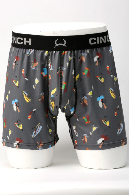 Cinch Men's Underwear - Fly Fishing Print - 5" Loose Fit Boxers Cinch Men's Underwear - Fly Fishing Print - 5" Loose Fit Boxers
