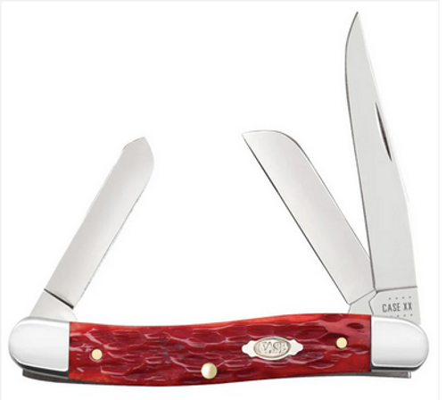 Case Knives Accessories - Medium Stockman / Peach Seed Jig / Dark Red Bone Case Knives Accessories - Medium Stockman / Peach Seed Jig / Dark Red Bone