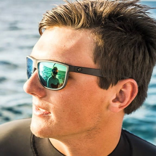 Costa Sunglasses Rincondo 11 Shiny Black Green Mirror 580P