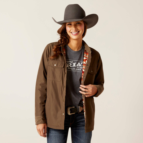 Ariat Women's Jacket - Dilon Shirt Jacket - Canteen