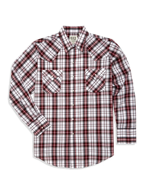 Ely Walker Men's Shirt - Western Snap LS - Light Plaid - Billy's