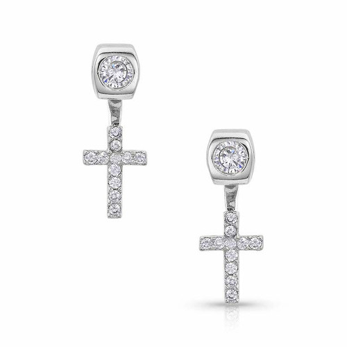 Montana Silversmith Accessories - Star Lights Faith Cross Earrings Montana Silversmith Accessories - Star Lights Faith Cross Earrings
