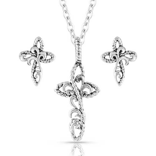 Montana Silversmith Accessories - Hold Steady Faith Cross Jewelry Set
