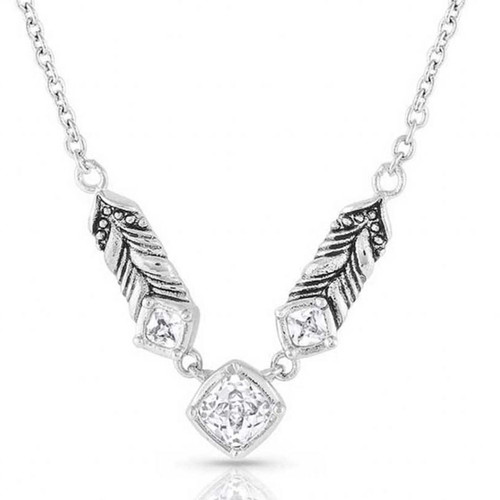 Montana Silversmith Accessories - Sparkling Wheat Herringbone Crystal Necklace Montana Silversmith Accessories - Sparkling Wheat Herringbone Crystal Necklace