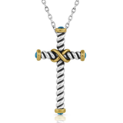 Montana Silversmith Accessories - Forever Cross Turquoise Necklace