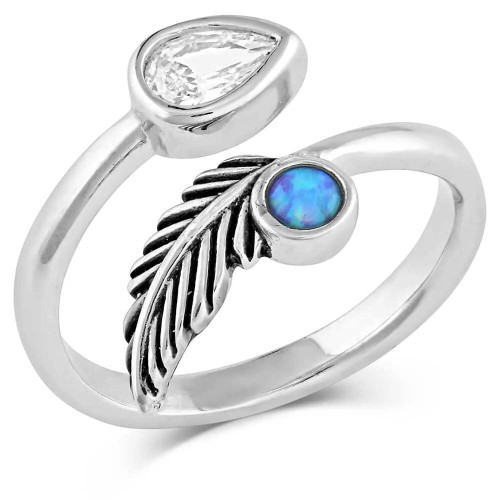 Montana Silversmith Accessories - Balance of Nature Opal CZ Wrap Ring Montana Silversmith Accessories - Balance of Nature Opal CZ Wrap Ring