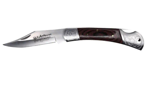 Justin By Trenditions - Folding Wood Handle w/ Etching Pocket Knife